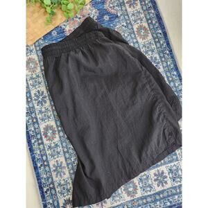 80s Reebok black mens wind shorts XL gym pockets‎ crinkle lightweight